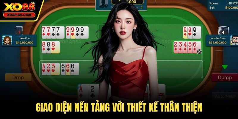 Giao diện nền tảng với thiết kế thân thiện